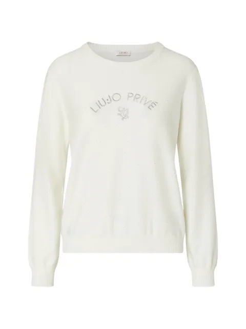 LIU JO top with micro sequins White TF6037MS04910701