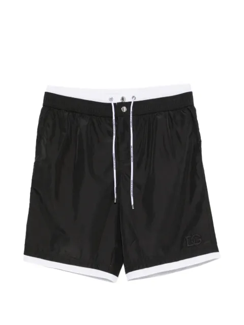 Dolce & Gabbana logo-patch drawstring swim shorts Black M4E90TON0IH