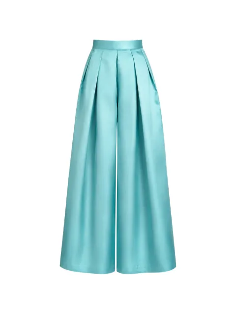 Gemy Maalouf pleated wide-leg trousers Blue LPPF226641P