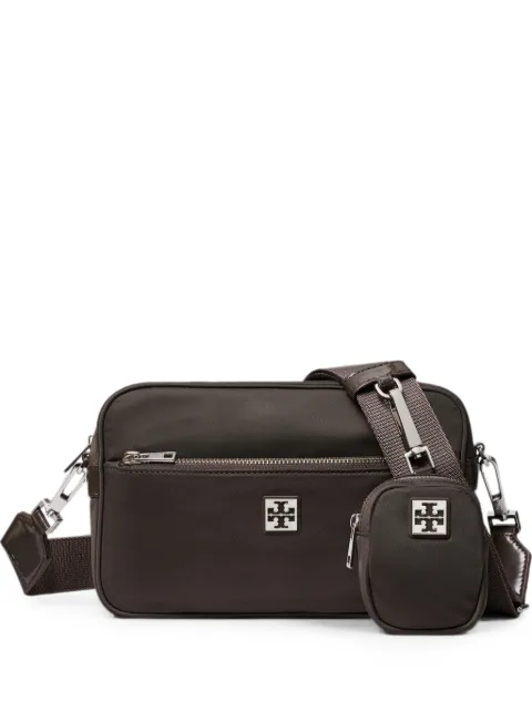 Tory Burch Virginia logo-plaque shoulder bag Brown 169166