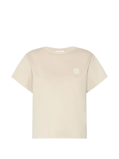 Max Mara Quagga logo-embroidered T-shirt Neutrals 2621946021600
