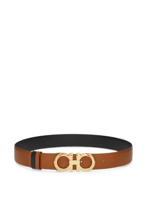 Ferragamo Gancini reversible leather belt Neutrals 674471