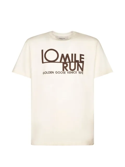 Golden Goose logo-print T-shirt Neutrals GMP01220P002621