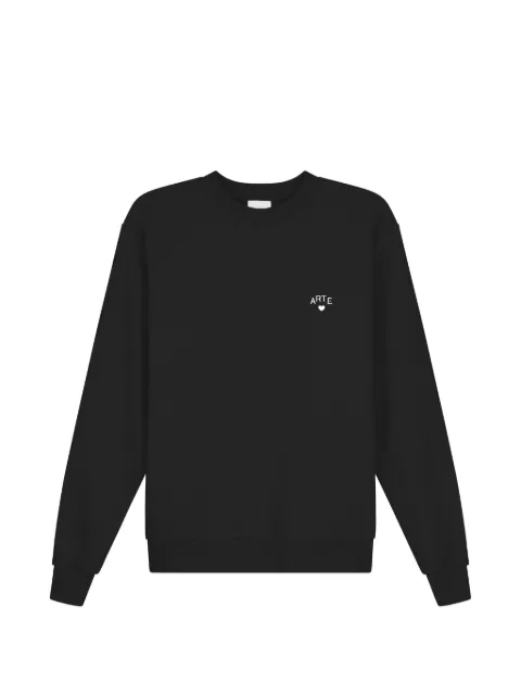 Arte Antwerp logo-embroidered heart-motif sweatshirt Black 117C1