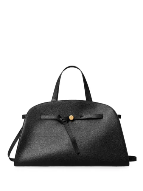 Tory Burch logo-plaque leather tote bag Black 179990