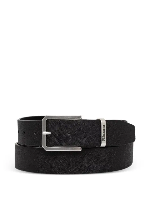 Blauer saffiano-effect buckle belt Black SAFF01
