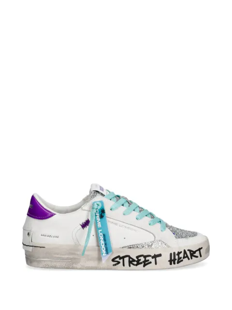 Crime London SK8 Deluxe glitter-detail sneakers White 29120EE8