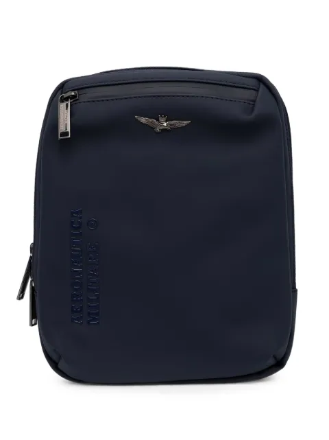 Aeronautica Militare logo-plaque belt bag Blue AM482