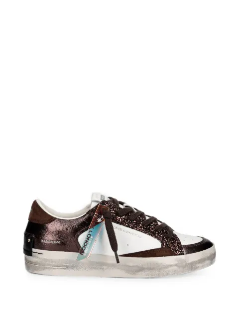 Crime London SK8 Deluxe glitter-trim sneakers White 23103AA9