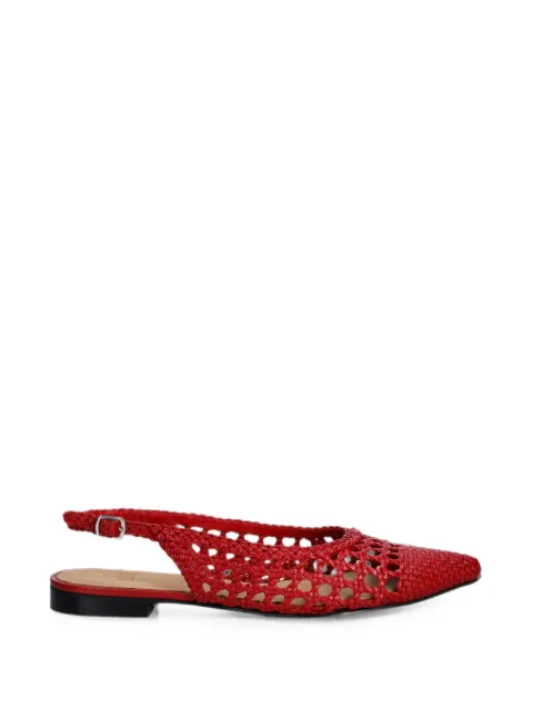 BILLI BI A9571 woven slingback pumps Red A9571