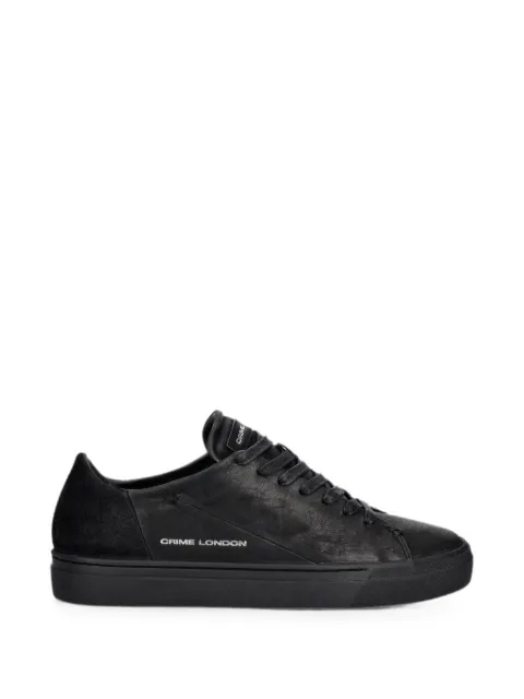 Crime London logo-print panelled sneakers Black 10806AA9