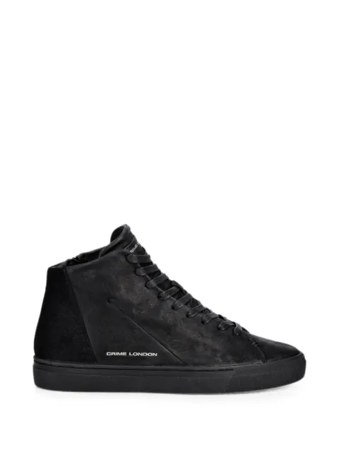 Crime London high-top side-zip sneakers Black 10830AA9