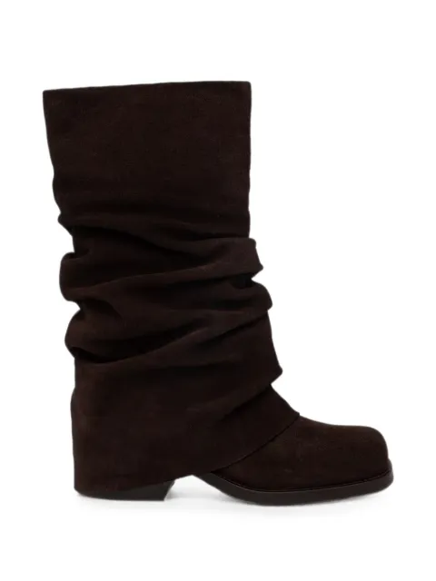 BILLI BI A8912 slouchy square-toe boots Brown A8912