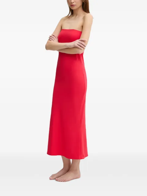 Bond-eye strapless maxi beach dress Red BARE647F