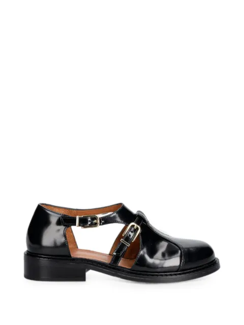 BILLI BI A9706 buckle-fastening cut-out Derby shoes Black A9706