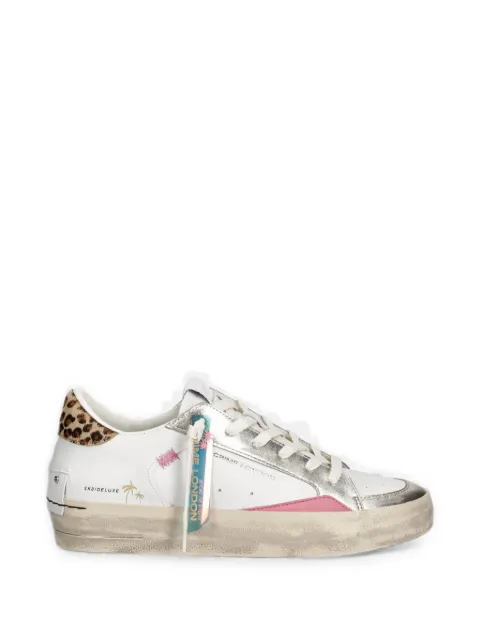 Crime London leopard-print metallic sneakers White 29153PP8
