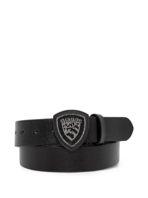 Blauer embellished shield-plaque belt Black KSHILLY01