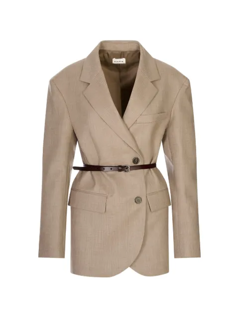 P.A.R.O.S.H. belted double-breasted blazer Neutrals LUDYD420475
