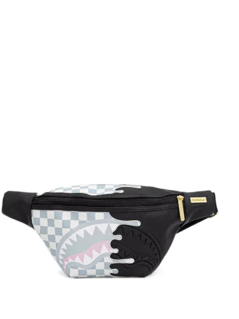 Sprayground checkered shark-motif belt bag Black 910B8920NSZ