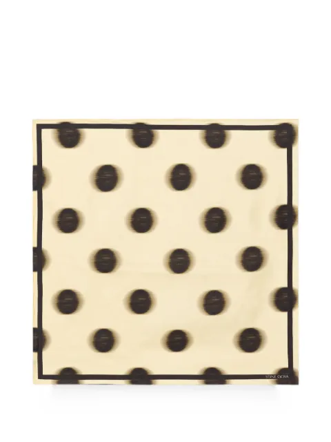 Stine Goya polka-dot square scarf Yellow SGA010