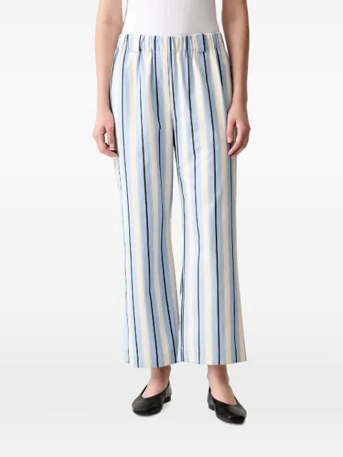 Stine Goya striped embroidered trousers Blue SGP183