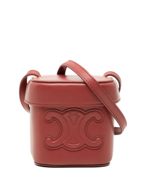 Celine Pre-Owned 2022 Small Calfskin Cuir Triomphe Box Bag crossbody bag Red E74J0PK8LWY26M1J