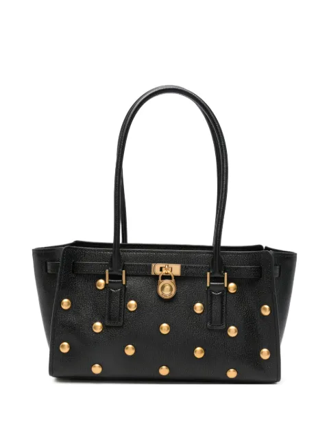 Michael Michael Kors studded leather shoulder bag Black 30T6ANXT0L