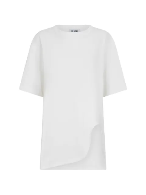 The Attico shaped-split cotton T-shirt White 250WCT00350J