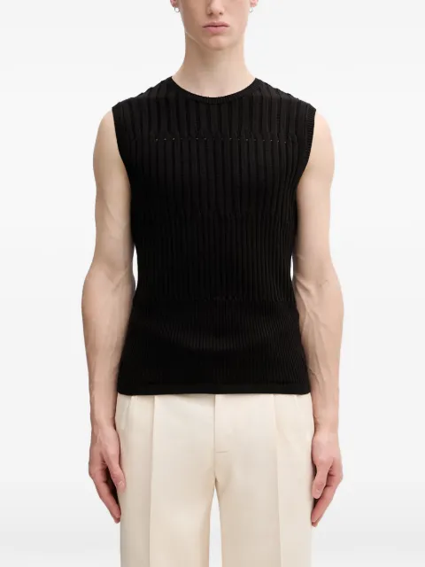 Andersson Bell ribbed-knit sleeveless sweater Black ATB1535M