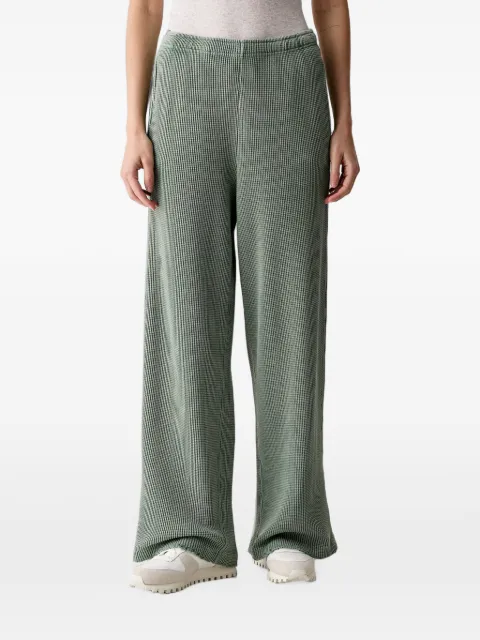 American Vintage waffle-knit elasticated-waist trousers Green USC05A