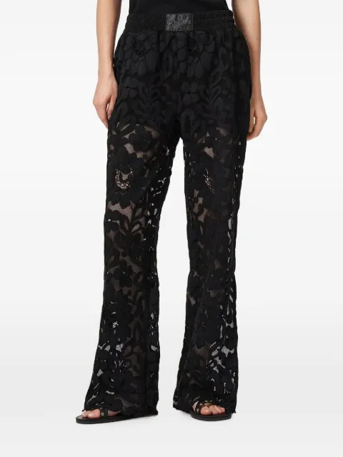 AllSaints Amelie straight leg lace trousers Black W075TE