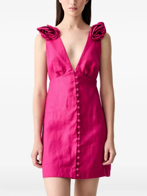 FARM Rio floral-appliqué sleeveless mini dress Pink 347757