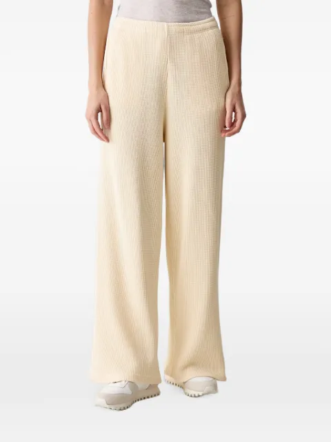 American Vintage Uscow waffle-knit wide-leg trousers Neutrals USC05A