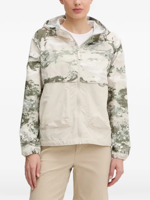 Columbia Spire Valley abstract-print hooded jacket Neutrals 2116491