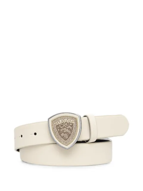 Blauer crystal-embellished shield-buckle belt Neutrals KSHILLY01