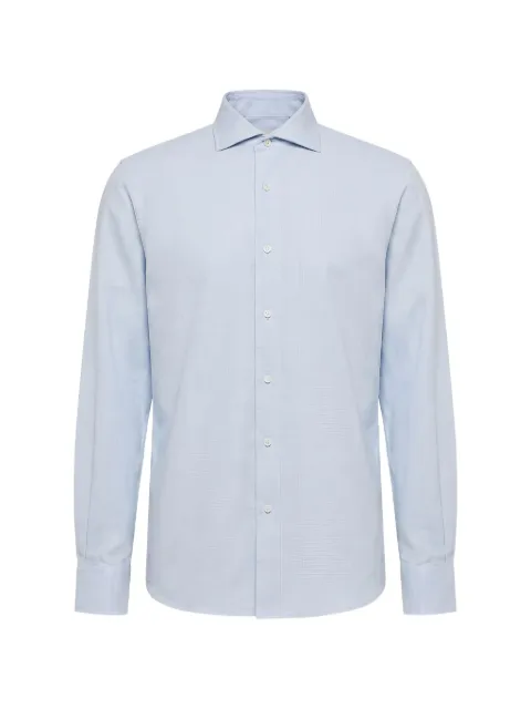 Peserico long-sleeve cotton shirt Blue R5606100148