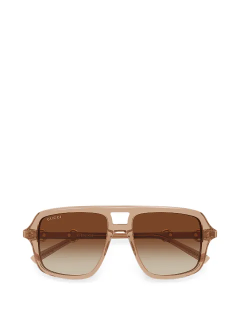 Gucci Eyewear Horsebit pilot-frame sunglasses Neutrals GG2052S