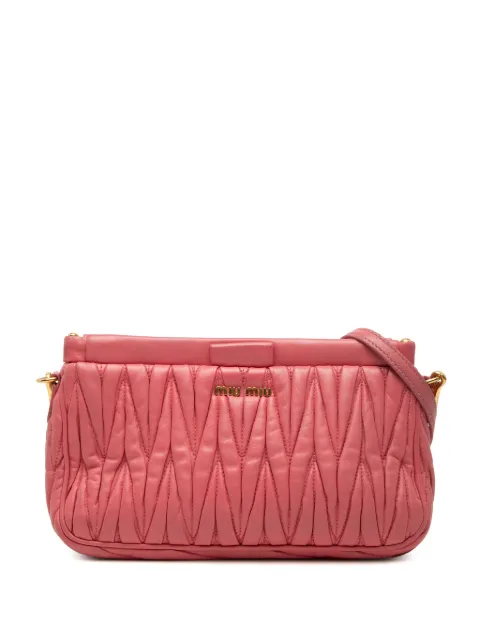 Miu Miu Pre-Owned 2010-2026 Matelasse Nappa Frame shoulder bag Pink BJTSQNDURWIAWPP1