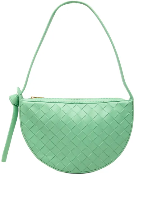 Bottega Veneta Pre-Owned 2012-2026 Mini Leather Intrecciato Sunrise Hobo shoulder bag Green 0ZFZ6PD5M0I9CEHA