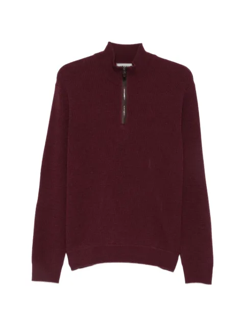 Canali half-zip knitted sweater Purple C1216MK02547
