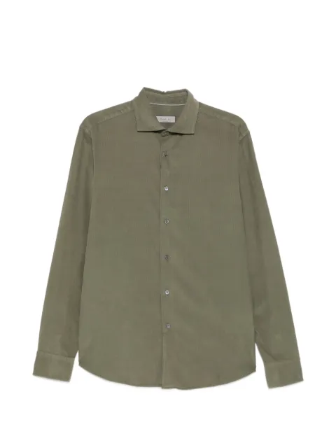 Canali corduroy long-sleeve shirt Green CSL7065GM03361
