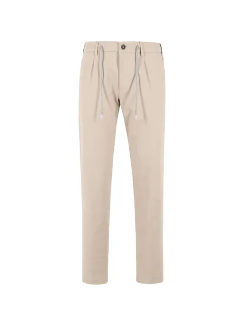 Eleventy drawstring pleated trousers Neutrals N75PANB21TET0L004