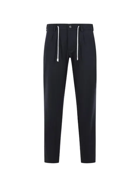 Eleventy drawstring pleated trousers Blue N75PANB21TES0H027