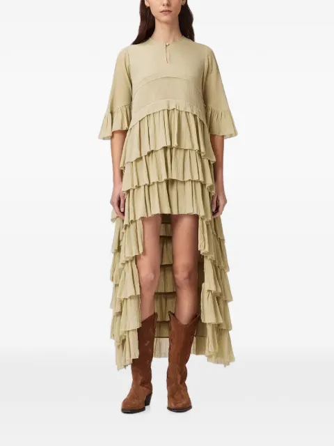 AllSaints Cavarly assymetric dress Green W188DE