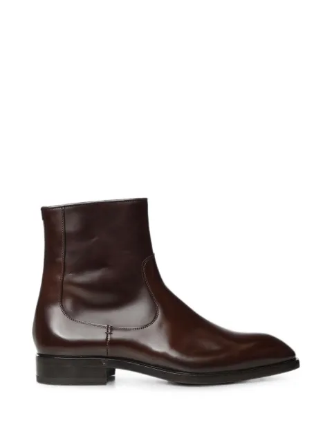 Lardini zip-fastening leather boots Brown ACULISSECN66350