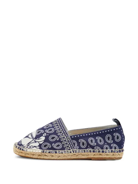 Hermès Pre-Owned printed canvas espadrilles Blue 1362408