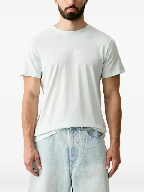 Trussardi logo-print crew-neck T-shirt Blue TRU26MTS01