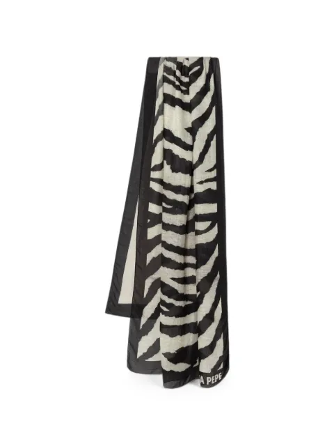 Patrizia Pepe zebra-print scarf Black 8F0024A0641