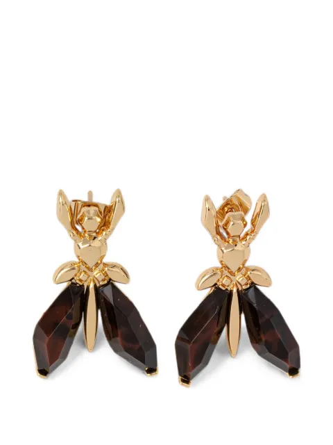 Patrizia Pepe fly-motif drop earrings Gold CJ9340M006