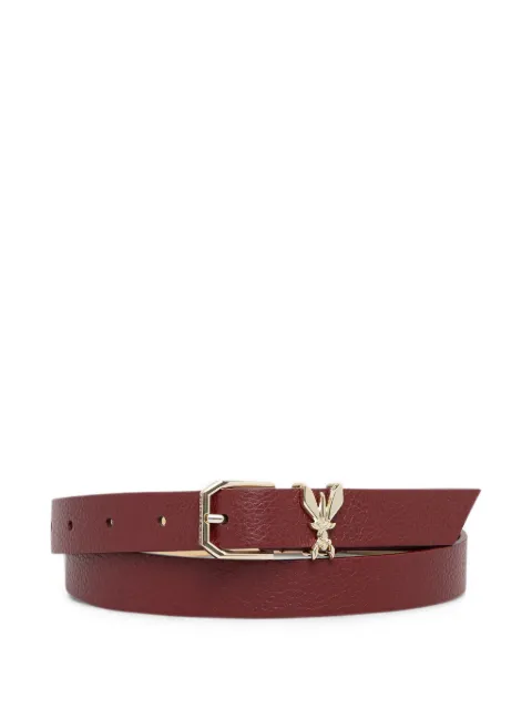 Patrizia Pepe Fly-plaque grained-leather belt Red 8W0045L001